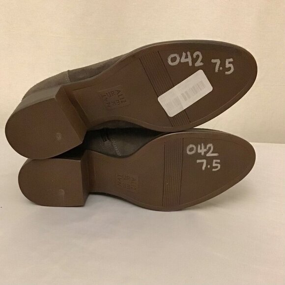 Naturalizer 7.5 Drewe Suede Ankle Women’s Boots Gray Chunky Block Heels Bootie - Picture 6 of 10